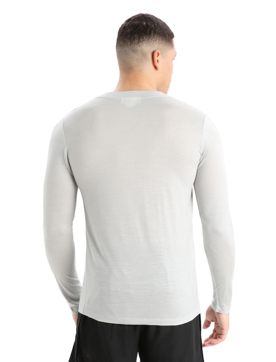 Men's Icebreaker ZoneKnit™ Merino T-Shirt Long Sleeve Ether | CA 1714KORI